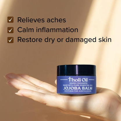 tHOli Plantar Fasciitis Relief Balm – Jojoba Cream with Cinnamon, Cassia, Spikenard & Hyssop – Soothes Heels, Supports Joints & Skin Repair (1oz) - dailyvitalstore