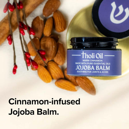 tHOli Plantar Fasciitis Relief Balm – Jojoba Cream with Cinnamon, Cassia, Spikenard & Hyssop – Soothes Heels, Supports Joints & Skin Repair (1oz) - dailyvitalstore