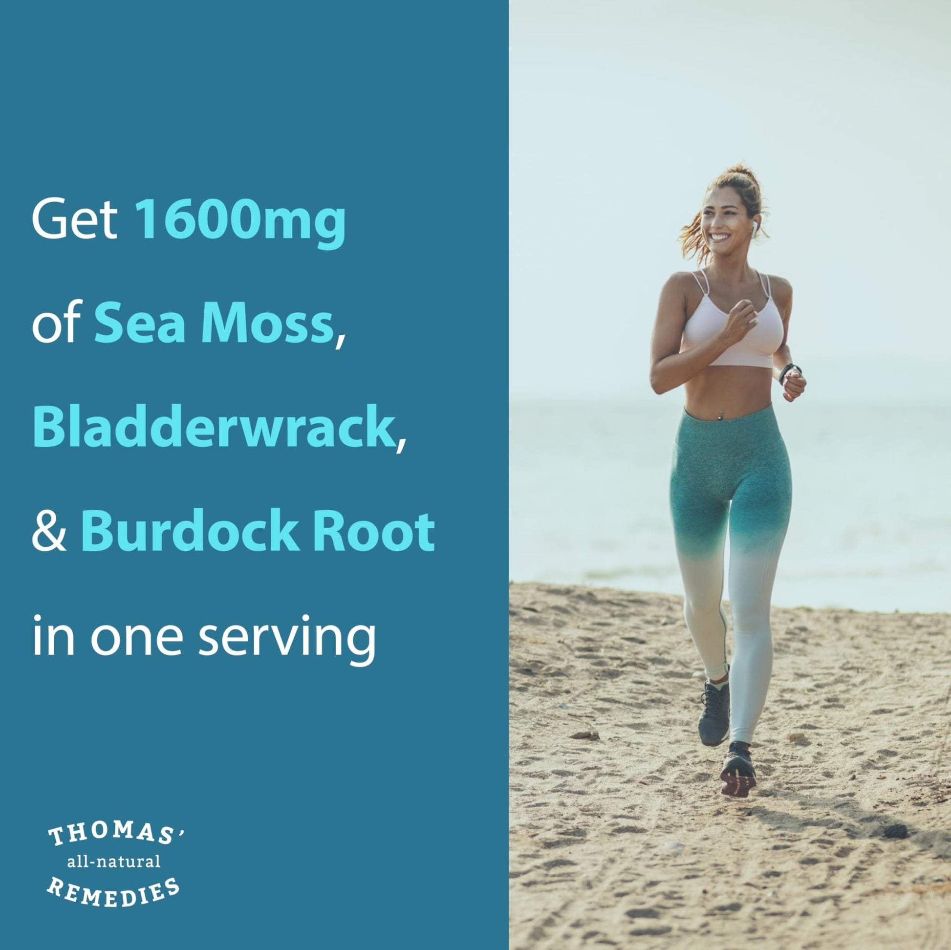 Thomas' all-natural Remedies Irish Sea Moss Capsules, Sea Moss with Bladderwrack & Burdock Root Organic for Gut Health, Digestion, Energy & Immune Support, 120 Seamoss Pills - dailyvitalstore