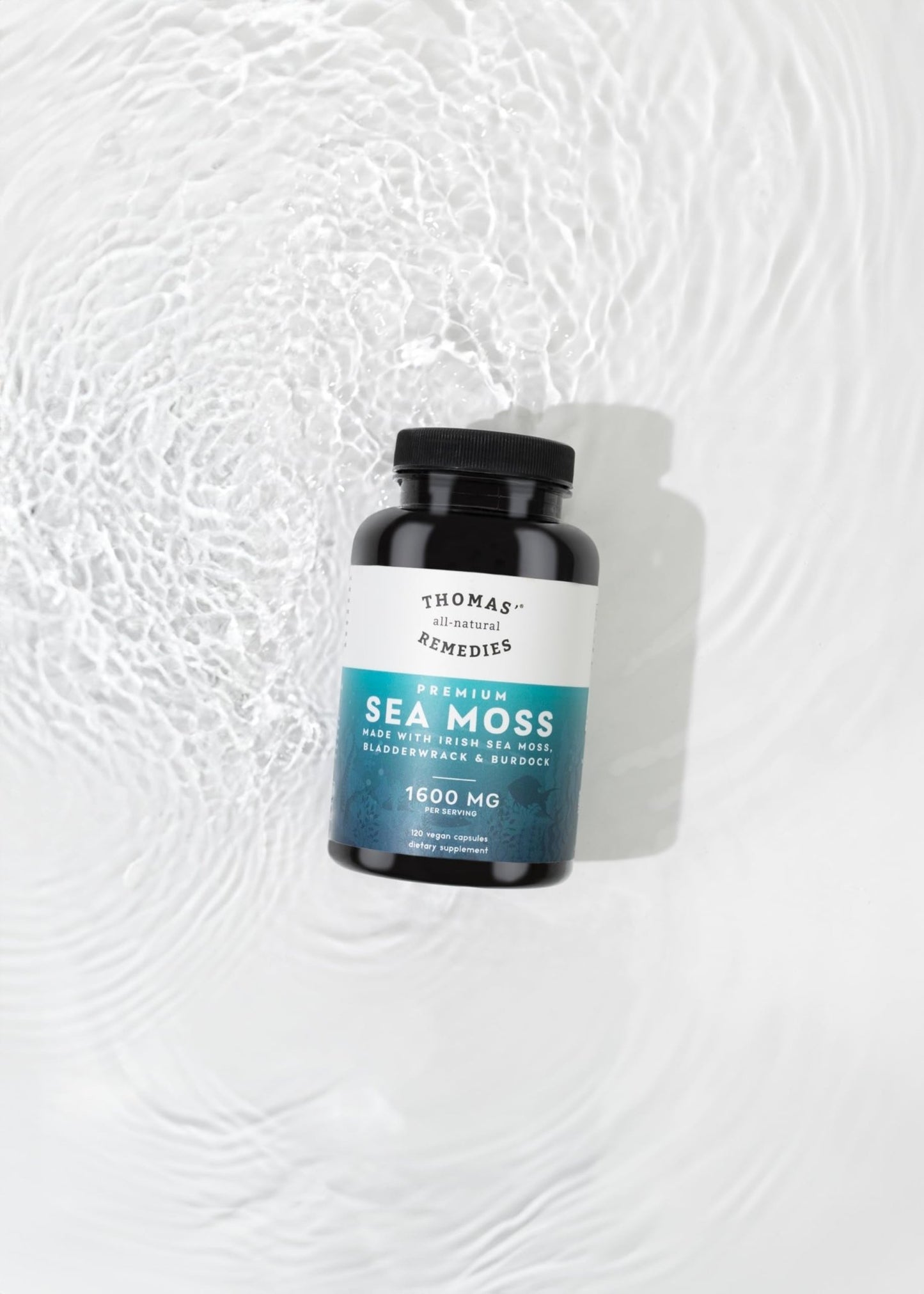 Thomas' all-natural Remedies Irish Sea Moss Capsules, Sea Moss with Bladderwrack & Burdock Root Organic for Gut Health, Digestion, Energy & Immune Support, 120 Seamoss Pills - dailyvitalstore
