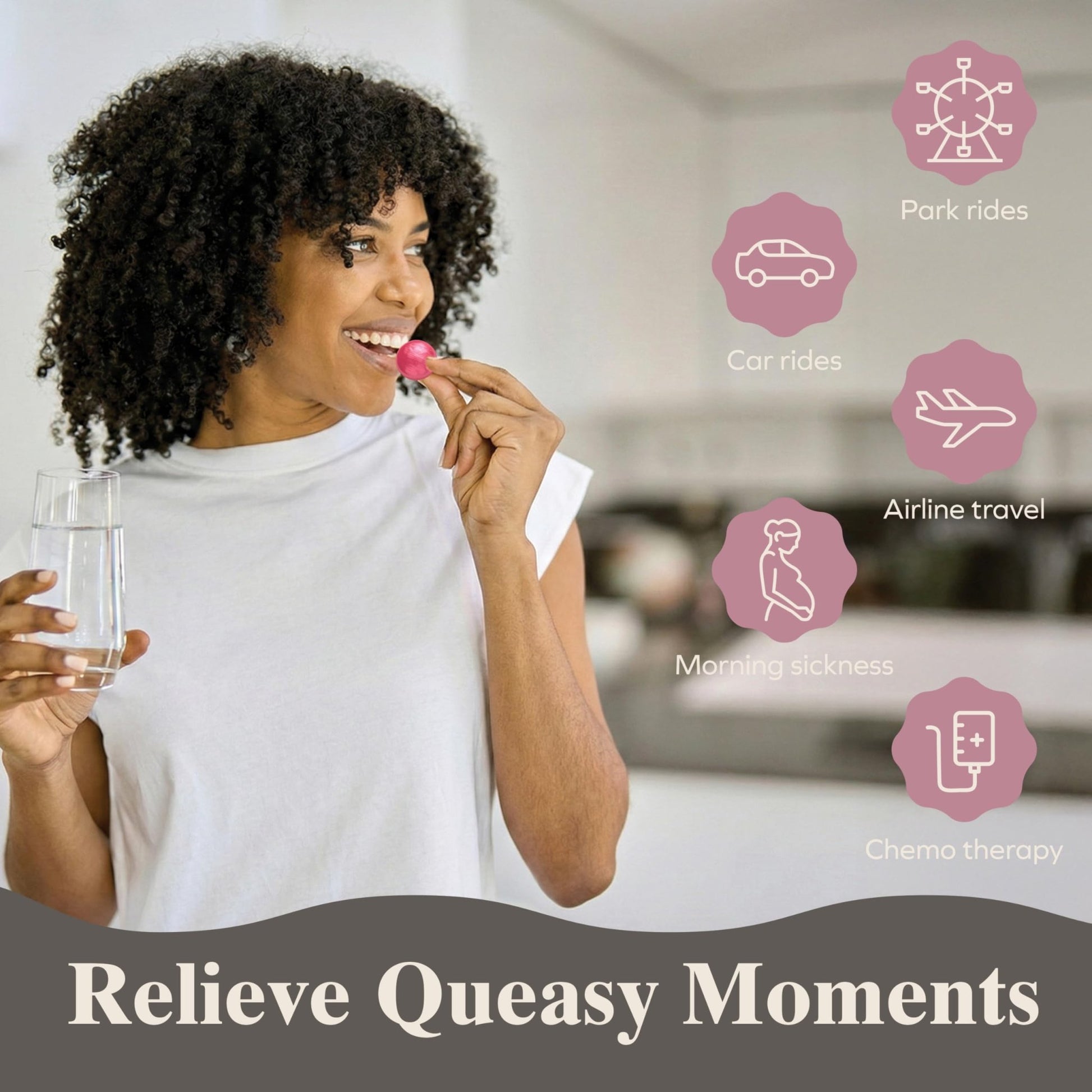 Three Lollies Queasy Drops - Ease Chemotherapy Nausea & Travel Sickness - Alleviates a Dry Mouth - Natural Ingredients - 21 ct - dailyvitalstore