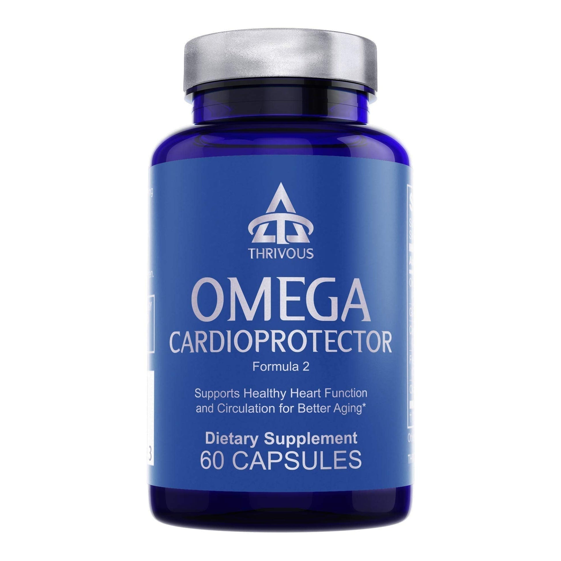 Thrivous Omega Cardioprotector – Advanced Heart & Circulation Support Supplement with AvailOm Omega-3, Garlic, Gotu Kola, Oligopin Pine Bark – 60 Vegan Capsules - dailyvitalstore