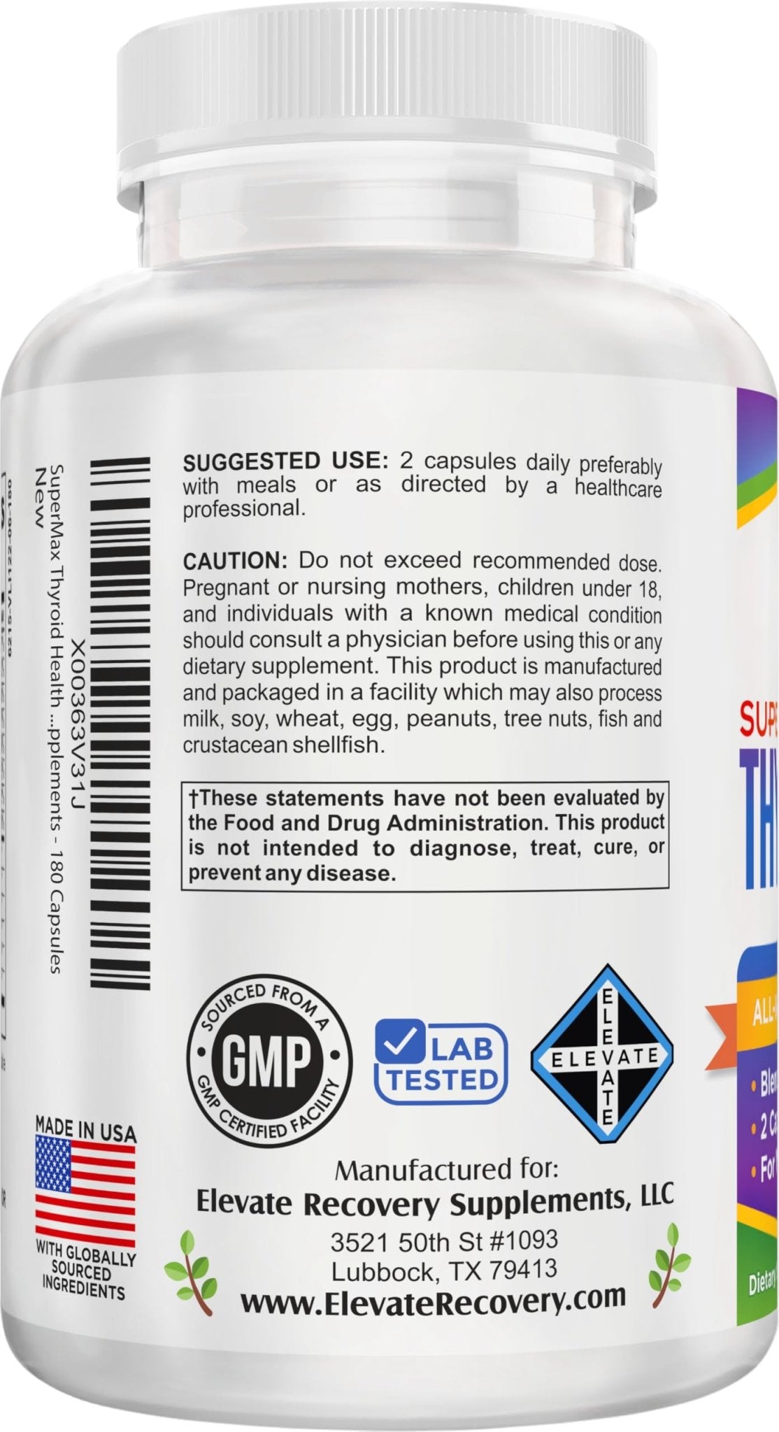 Thyroid Support (3-Month) Supplement All-in-1 with 14 Active Ingredients in 1 Formula | Thyroid Health Support Supplements | Women & Men | 90-Day Bulk Supply | 180 Capsules - dailyvitalstore