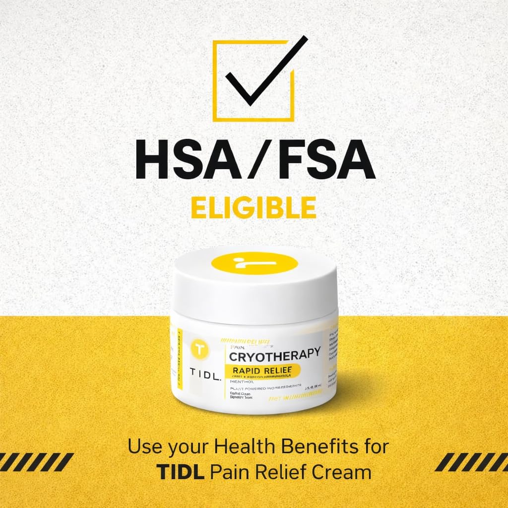 TIDL Cryotherapy Pain Relief Cream, 3 Oz, Targeted Neck Pain, Joint & Muscle Pain Relief with Organic, Plant-Based Menthol, Instant Cooling for Sport & Post Workout Full Body Recovery - dailyvitalstore