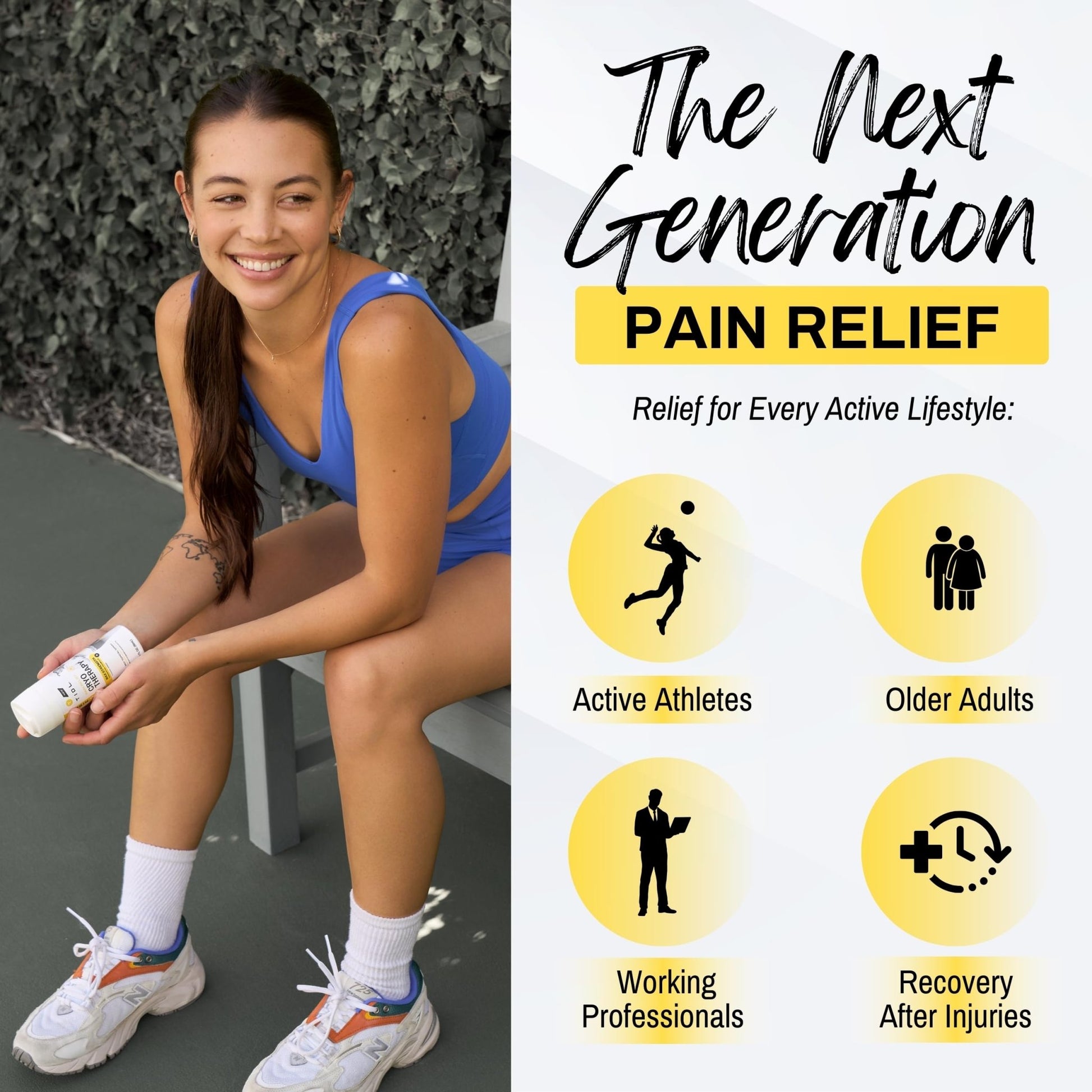 TIDL Cryotherapy Pain Relief Spray, 3 Oz (Pack of 2) Max Strength for Fast-Acting Muscle, Joint & Neck Pain Relief, Plant-Based Menthol & Camphor Pain Reliever, Quick Drying Formula - dailyvitalstore