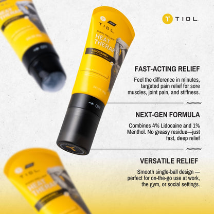 TIDL - Pain Relief Roll On - Fast-Acting Relief on Lower Back, Knee, Neck, Joint & Nerve Pain - Works for Post Workout, Sport & Muscle Recovery - Cooling, Topical, Lidocaine, Menthol (3oz, 1-Pack) - dailyvitalstore
