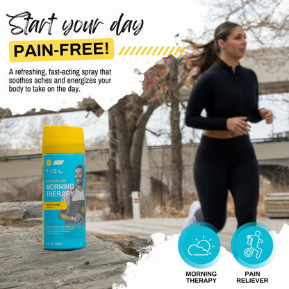 TIDL Pain Relief Spray, 3 Oz, Refreshing Morning Therapy for Muscle, Joint & Neck Pain Relief, Energizing, Plant-Based Menthol & Camphor Pain Reliever, Quick Drying Formula - dailyvitalstore
