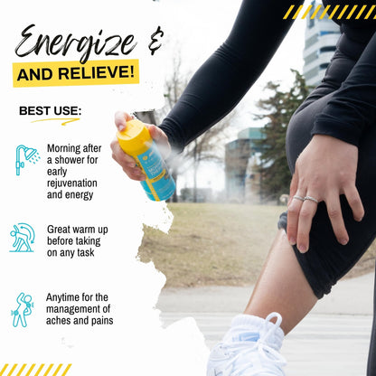TIDL Pain Relief Spray, 3 Oz, Refreshing Morning Therapy for Muscle, Joint & Neck Pain Relief, Energizing, Plant-Based Menthol & Camphor Pain Reliever, Quick Drying Formula - dailyvitalstore