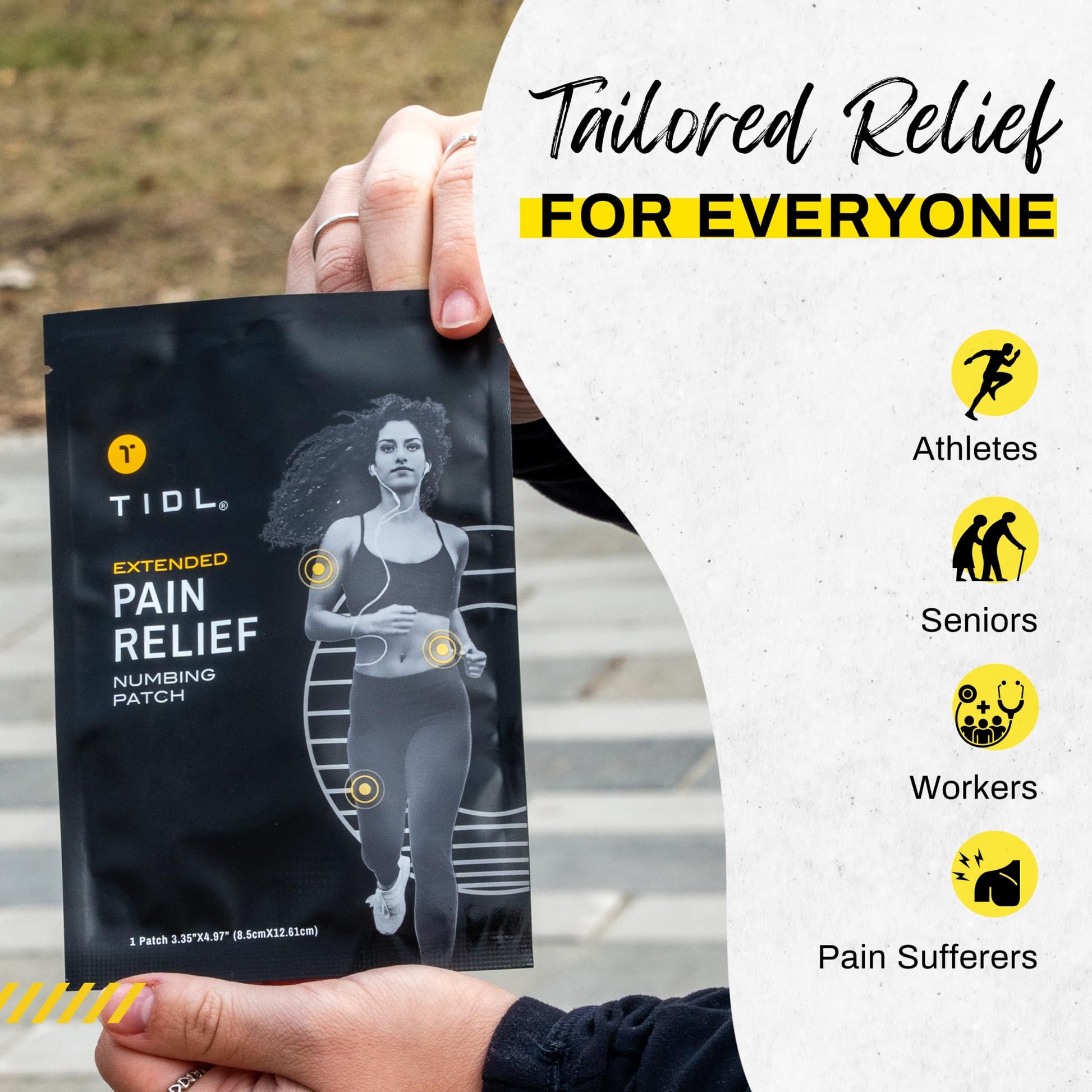 TIDL Recovery Patches, 20 Count, Maximum Strength for Targeted Back Pain, Joint & Muscle Pain Relief, Immediate Numbing & Soothing, Non-Stick Adhesive for Easy Application & Removal - dailyvitalstore