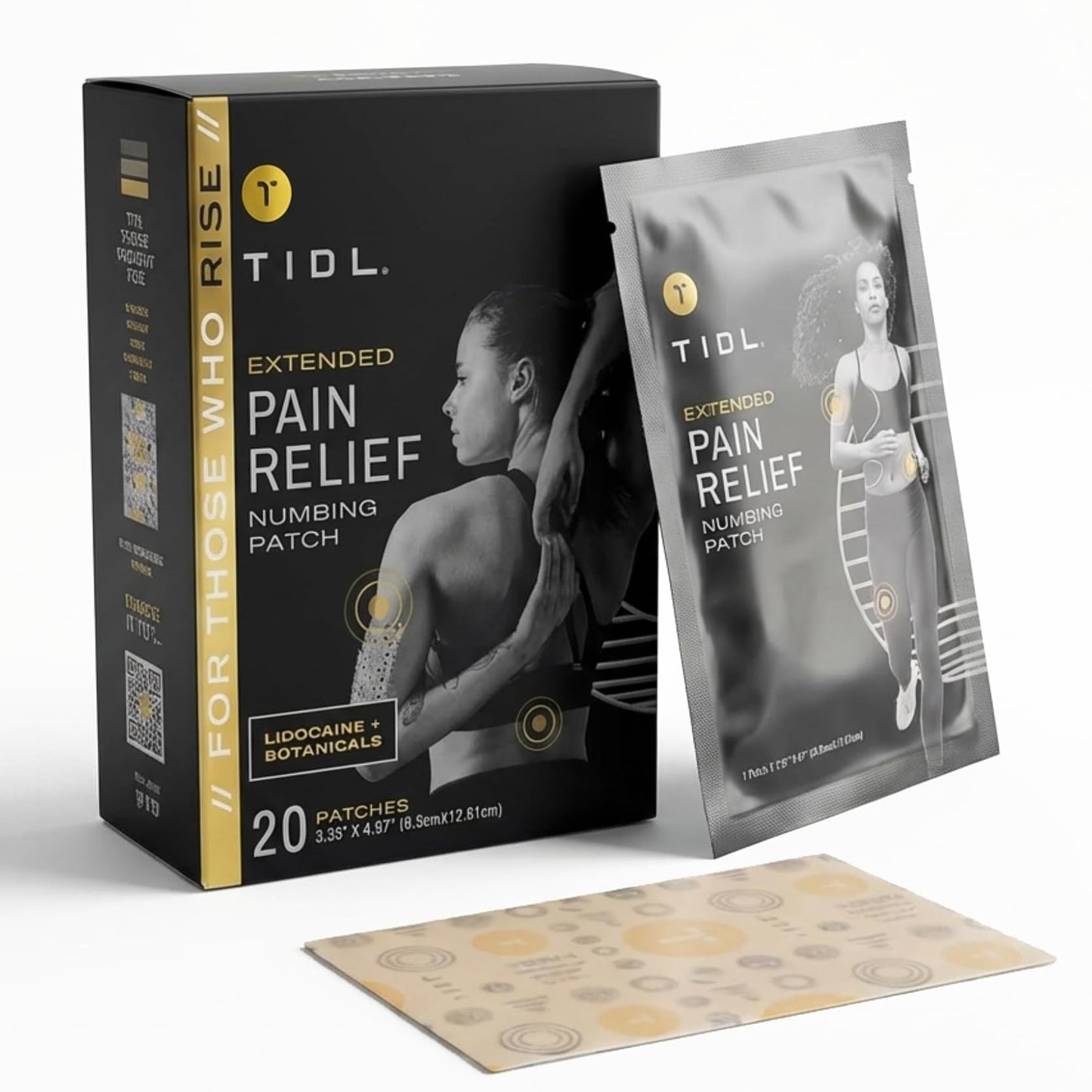 TIDL Recovery Patches, 20 Count, Maximum Strength for Targeted Back Pain, Joint & Muscle Pain Relief, Immediate Numbing & Soothing, Non-Stick Adhesive for Easy Application & Removal - dailyvitalstore