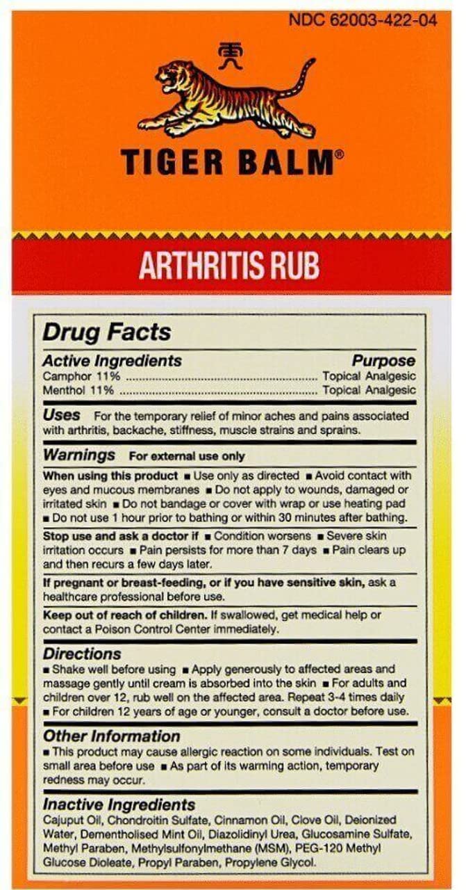 Tiger Balm Balm Arthritis Rub - dailyvitalstore