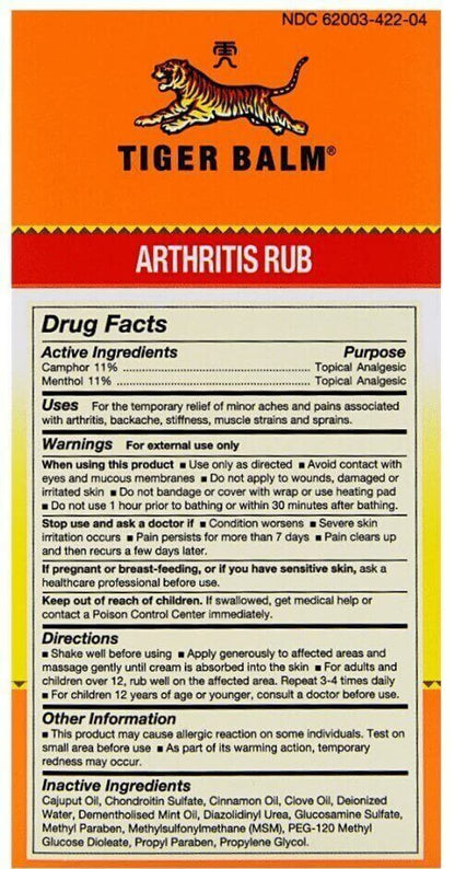 Tiger Balm Balm Arthritis Rub - dailyvitalstore