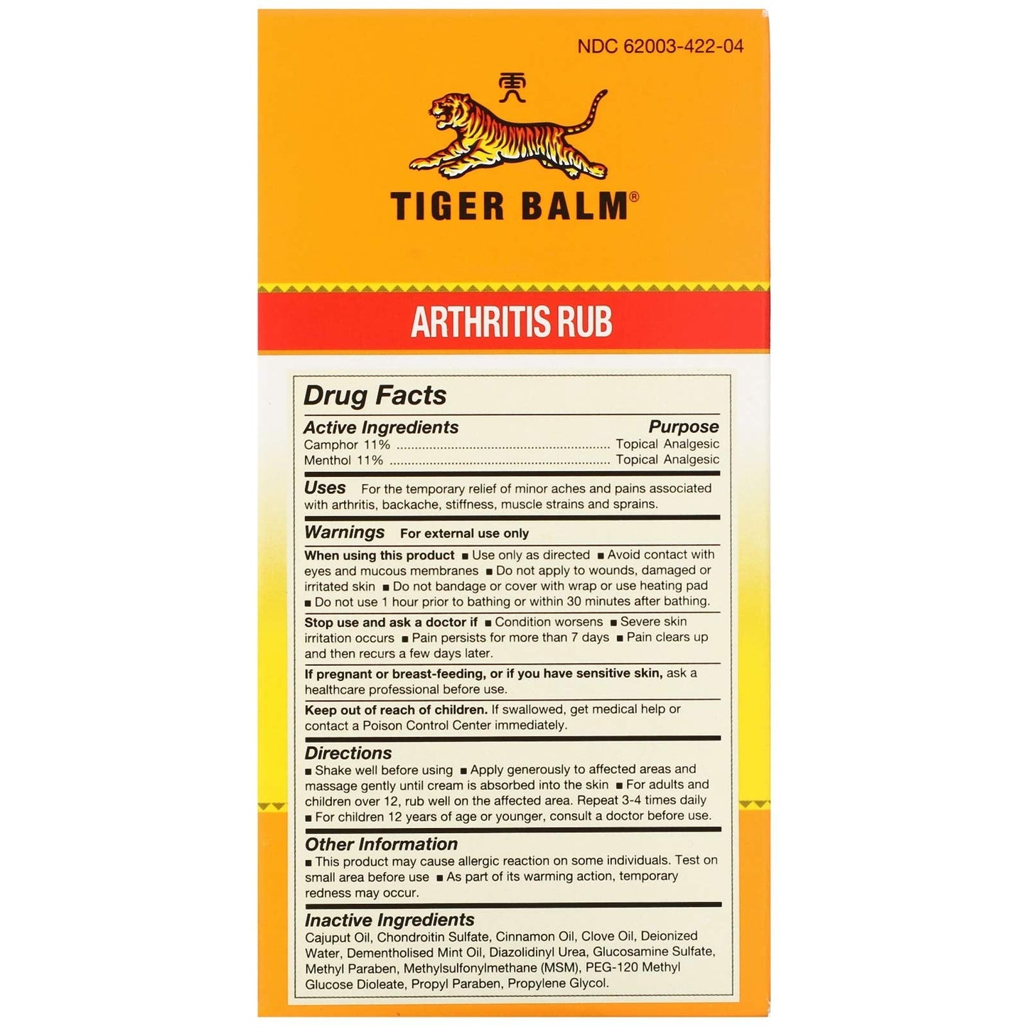 Tiger Balm Balm Arthritis Rub - dailyvitalstore