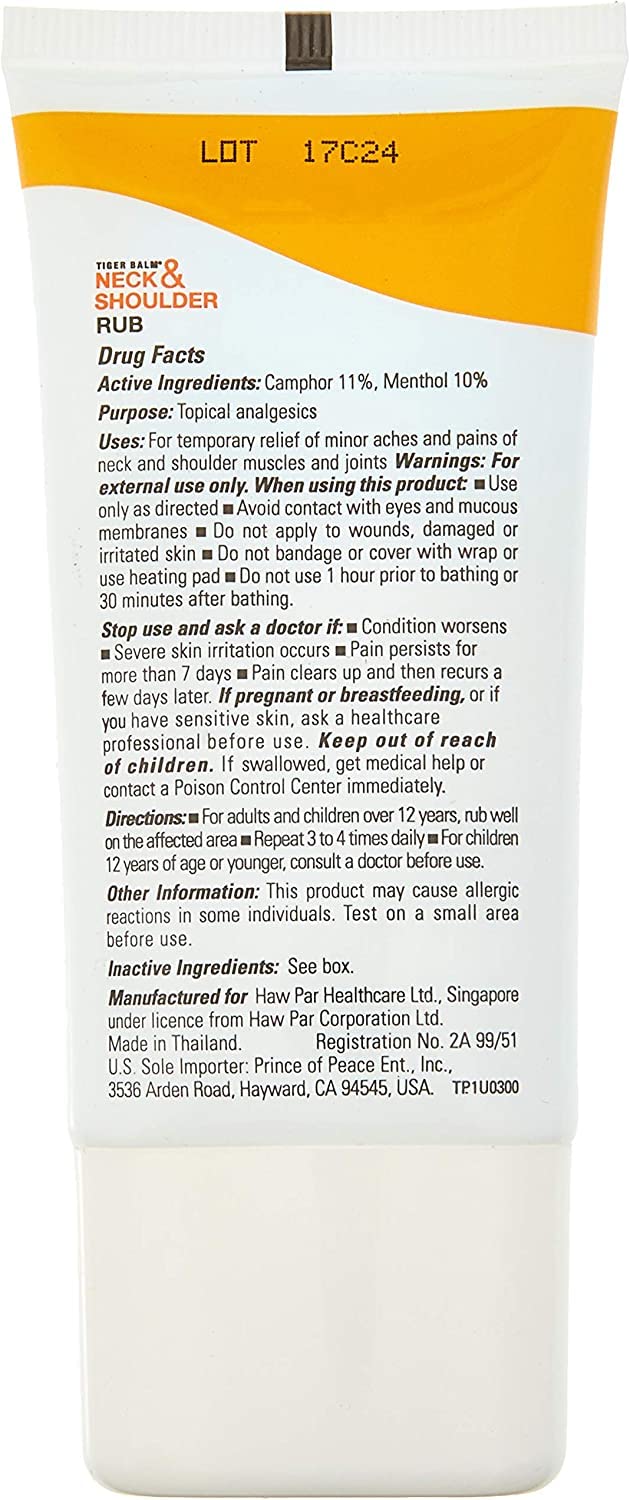 Tiger Balm Neck and Shoulder Rub 1.76 oz. - dailyvitalstore