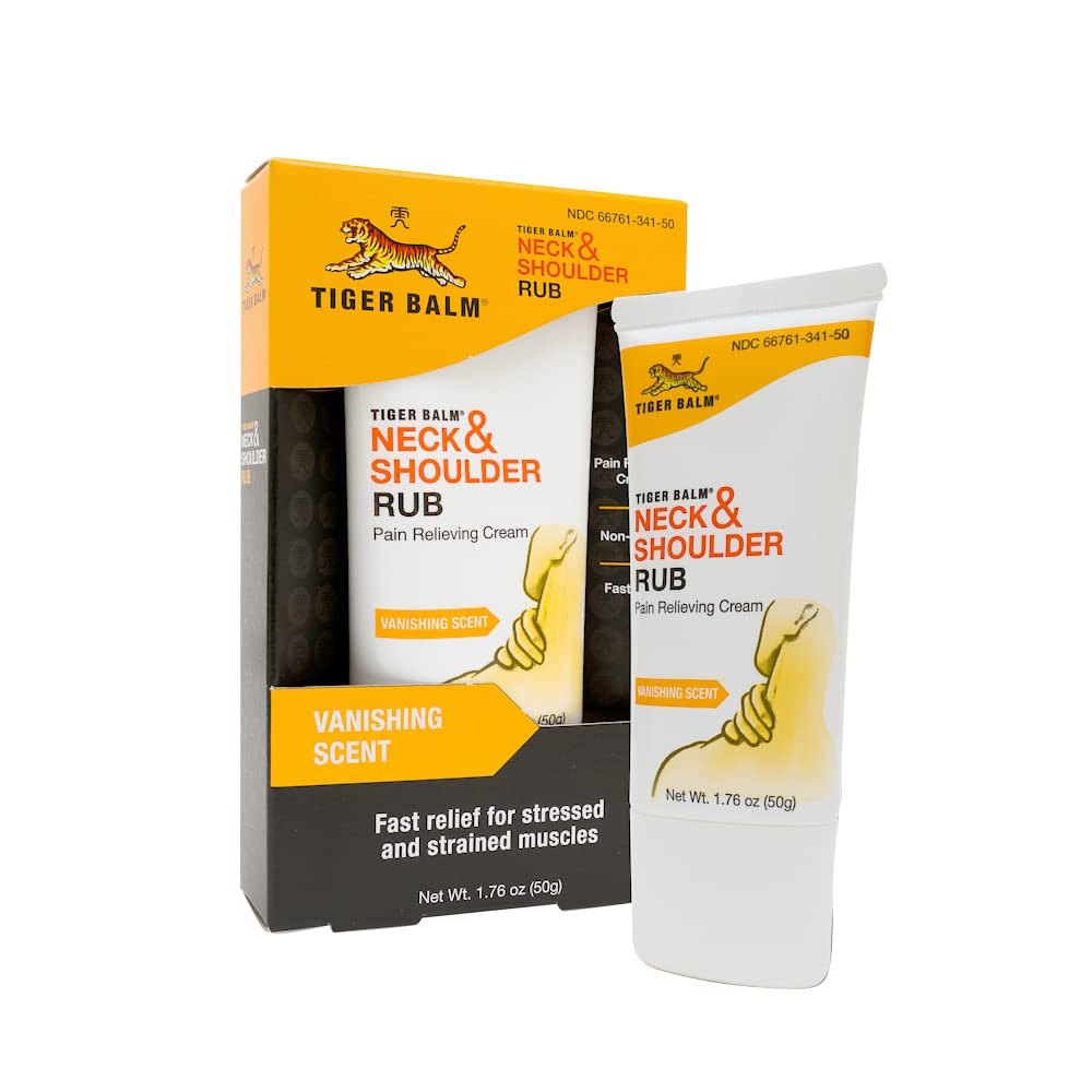 Tiger Balm Neck & Shoulder Rub Vanishing Scent 1.76 oz (Pack of 2) - dailyvitalstore