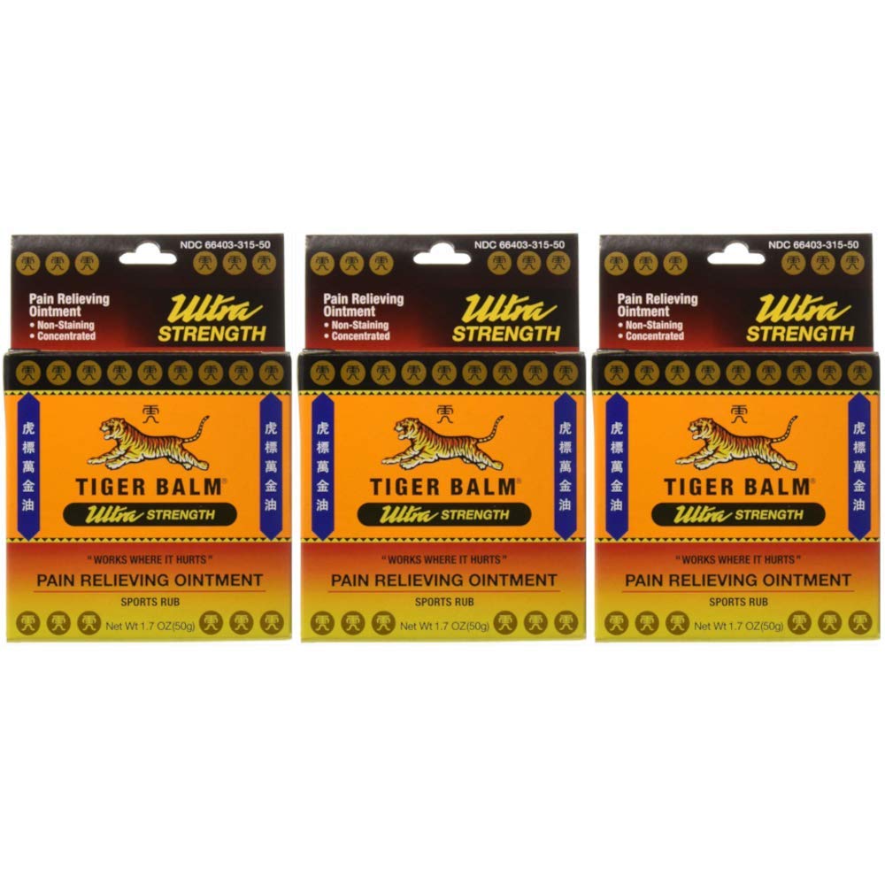Tiger Balm Sport Rub Pain Relieving Ointment, Ultra Strength 1.70 oz (Pack of 3) - dailyvitalstore