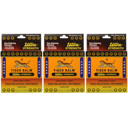 Tiger Balm Sport Rub Pain Relieving Ointment, Ultra Strength 1.70 oz (Pack of 3) - dailyvitalstore