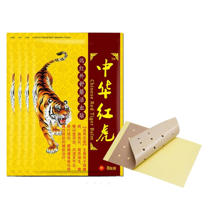 Tiger Patches Balm for Muscle & Joint Relief- Tiger Patch for Knee Neck, Back- 32 Pcs (4 Packs of 8) - Easy to Use - dailyvitalstore