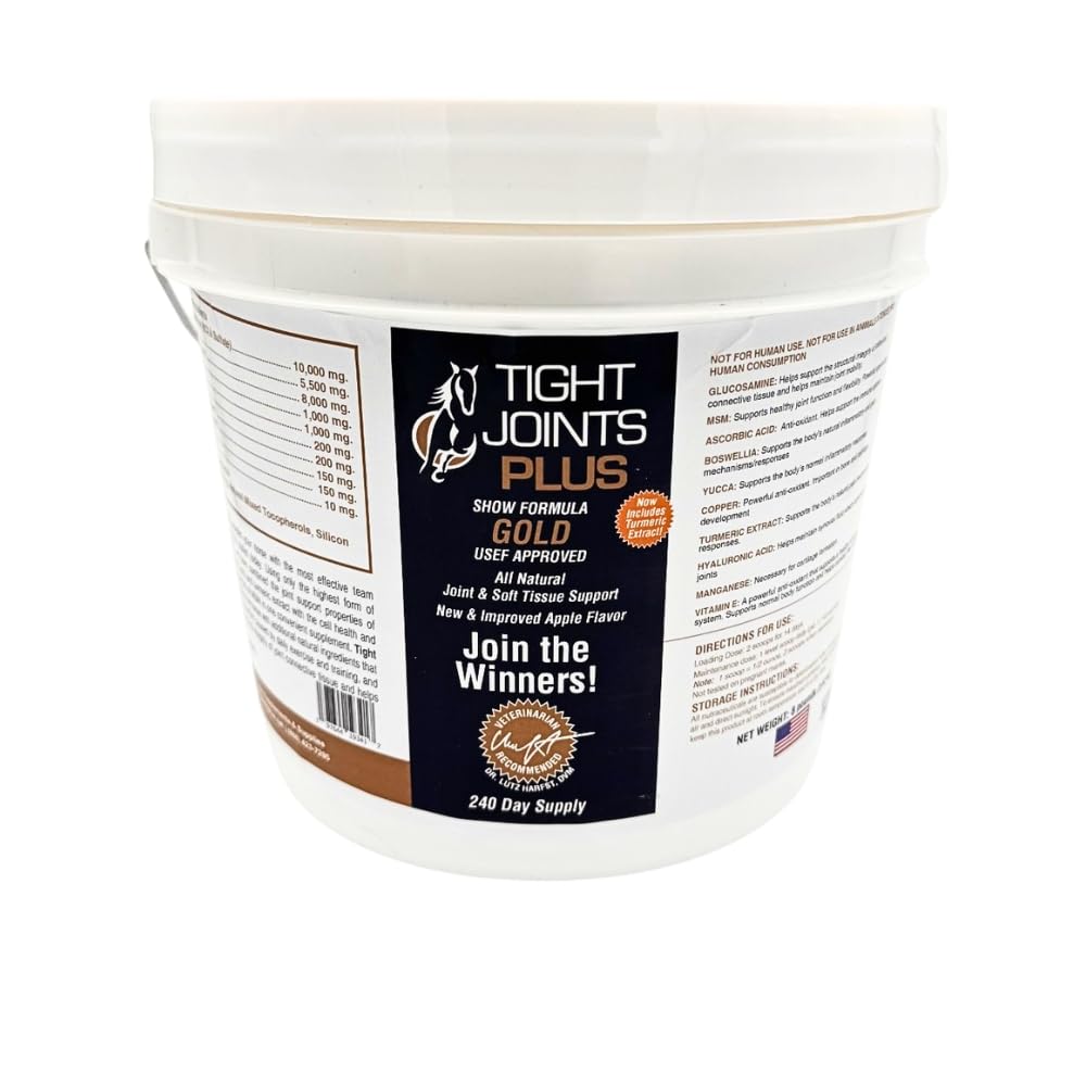 TIGHT JOINTS PLUS - Show Formula Gold USEF Approved- All Natural Joint and Soft Tissue Support - 240 Day Supply 8Lbs - dailyvitalstore