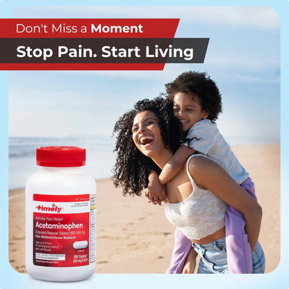 TIME-Cap Labs 225 Caplets Extended Release Acetaminophen 650mg - Pain Reliever & Fever Reducer for Adults, Helps with Headaches, Backaches, Muscle Pain, Toothaches & Menstrual Cramps - dailyvitalstore
