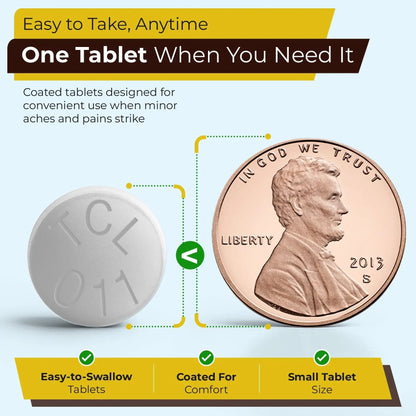 TIME-Cap-Labs 300 Count Regular Strength Aspirin 325mg for Adults - Compared to Bayer - Coated Regular Strength Aspirin Tablets - Pain Reliever for Minor Aches and Pains - dailyvitalstore