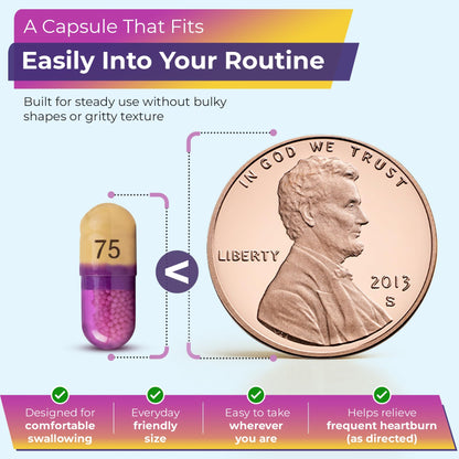TIME-Cap Labs 42 Capsules Esomeprazole Magnesium 20mg Delayed Release - Acid Reducer & Frequent Heartburn Relief for Adults, Helps with Acid Reflux & Heartburn - dailyvitalstore