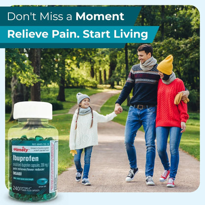 TIME-CAP LABS, INC. Timely Ibuprofen 200mg - 240 Liquid Mini Softgels - Headache Relief, Menstrual Pain, Tooth Ache Muscular Aches & Arthritis Pain - dailyvitalstore