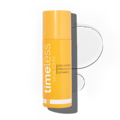 Timeless Skin Care Vitamin C Serum with Vitamin E & Ferulic Acid - Brightening Serum - for Oily & Dry Skin - Fragrance-Free - 4 oz - dailyvitalstore