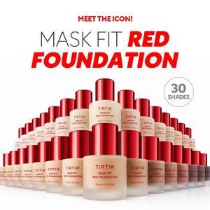 TIRTIR Mask Fit Red FoundationㅣLong Lasting Flawless Coverage, Energy Essence, Lightweight, Hydrating, Pore-Blurring, Breathable Satin Finish, Makeup, Radiant Skin, 21N Ivory, 1.01 Fl Oz - dailyvitalstore