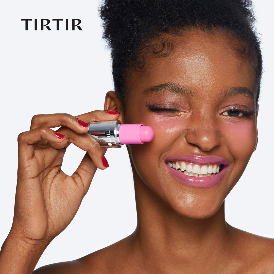 TIRTIR Mood Glider Lip & Blush Stick | Multi Use for Lip and Cheek with Creamy Buildable Texture and Natural Glow Color 06 Fuchsia Flash, 0.13Oz - dailyvitalstore