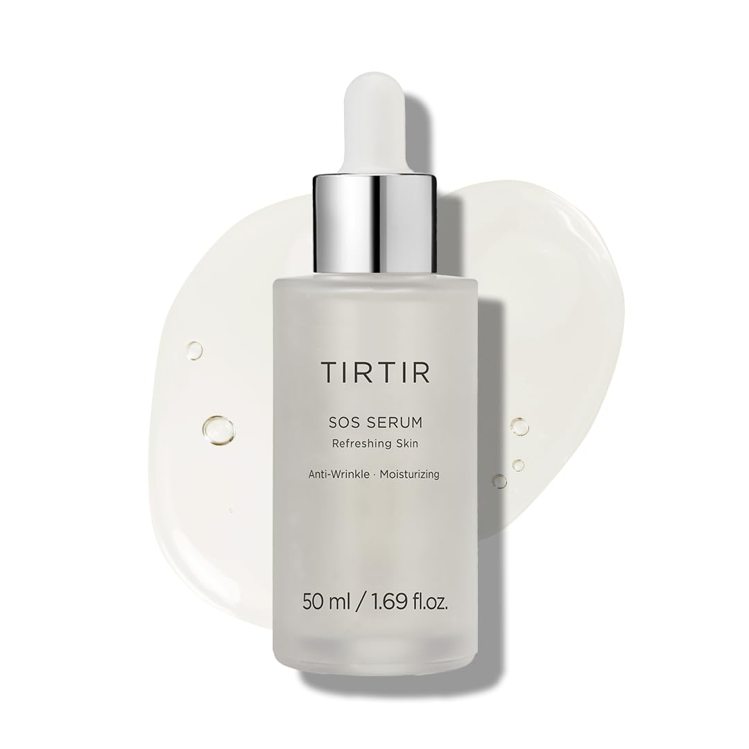 TIRTIR SOS Serum - Radiant Glow Boosting Face Serum - Plumping, Anti Aging, Hydrating - Visibly Smooth and Glowy Skin - Fragrance Free for All Skin Types, 1.69 fl.oz. - dailyvitalstore