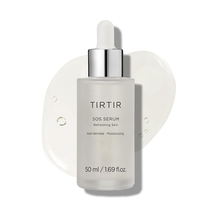 TIRTIR SOS Serum - Radiant Glow Boosting Face Serum - Plumping, Anti Aging, Hydrating - Visibly Smooth and Glowy Skin - Fragrance Free for All Skin Types, 1.69 fl.oz. - dailyvitalstore