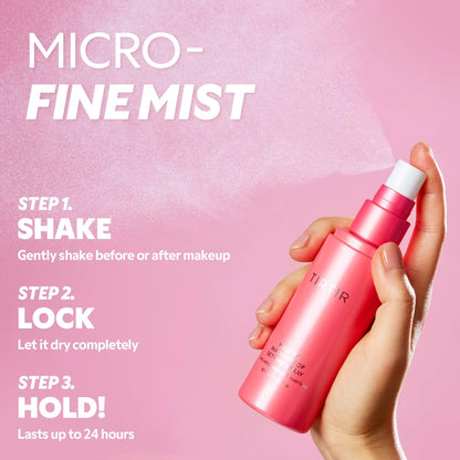 TIRTIR Waterproof Setting Spray – 24 Hour Long Lasting Fix, Sweatproof Water Resistant Makeup Finisher – Ethanol Free, Semi Matte Finish for Oily Skin – Korean Makeup Fixer - dailyvitalstore