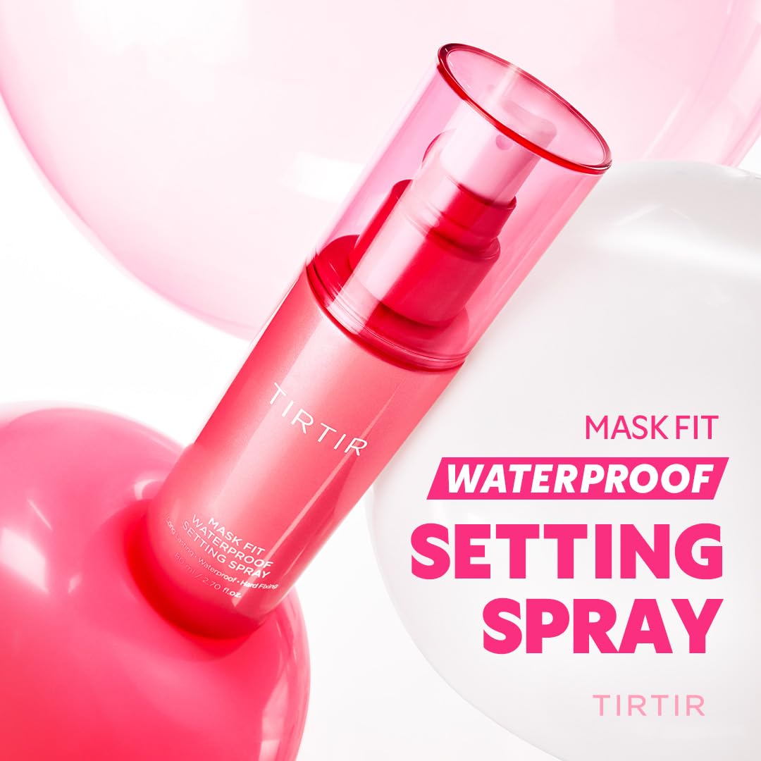 TIRTIR Waterproof Setting Spray – 24 Hour Long Lasting Fix, Sweatproof Water Resistant Makeup Finisher – Ethanol Free, Semi Matte Finish for Oily Skin – Korean Makeup Fixer - dailyvitalstore