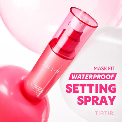 TIRTIR Waterproof Setting Spray – 24 Hour Long Lasting Fix, Sweatproof Water Resistant Makeup Finisher – Ethanol Free, Semi Matte Finish for Oily Skin – Korean Makeup Fixer - dailyvitalstore