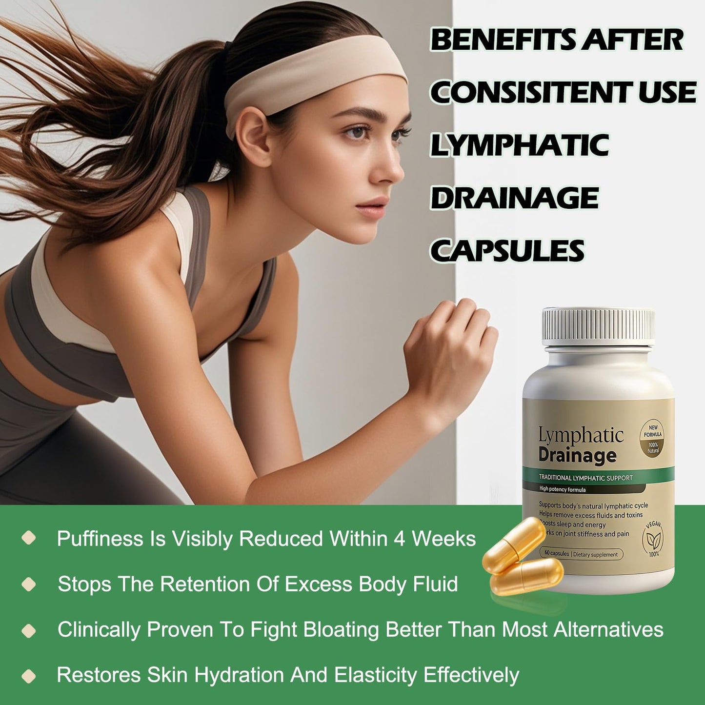 Tnaasmais Lymphatic Drainage Capsules, New Maximum Potency Formula with Dandelion Extract, Lymphatic Drainage Supplement for Fast-Absorbing, Immune Boost, Natural Ingredients, Vegan, 60 Capsules - dailyvitalstore
