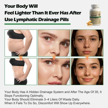 Tnaasmais Lymphatic Drainage Capsules, New Maximum Potency Formula with Dandelion Extract, Lymphatic Drainage Supplement for Fast-Absorbing, Immune Boost, Natural Ingredients, Vegan, 60 Capsules - dailyvitalstore