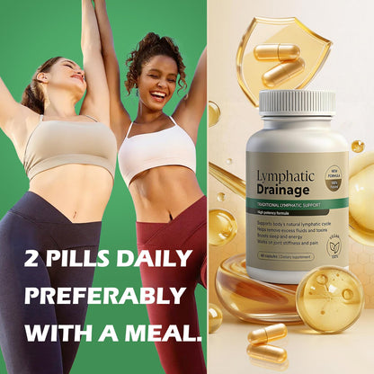 Tnaasmais Lymphatic Drainage Capsules, New Maximum Potency Formula with Dandelion Extract, Lymphatic Drainage Supplement for Fast-Absorbing, Immune Boost, Natural Ingredients, Vegan, 60 Capsules - dailyvitalstore