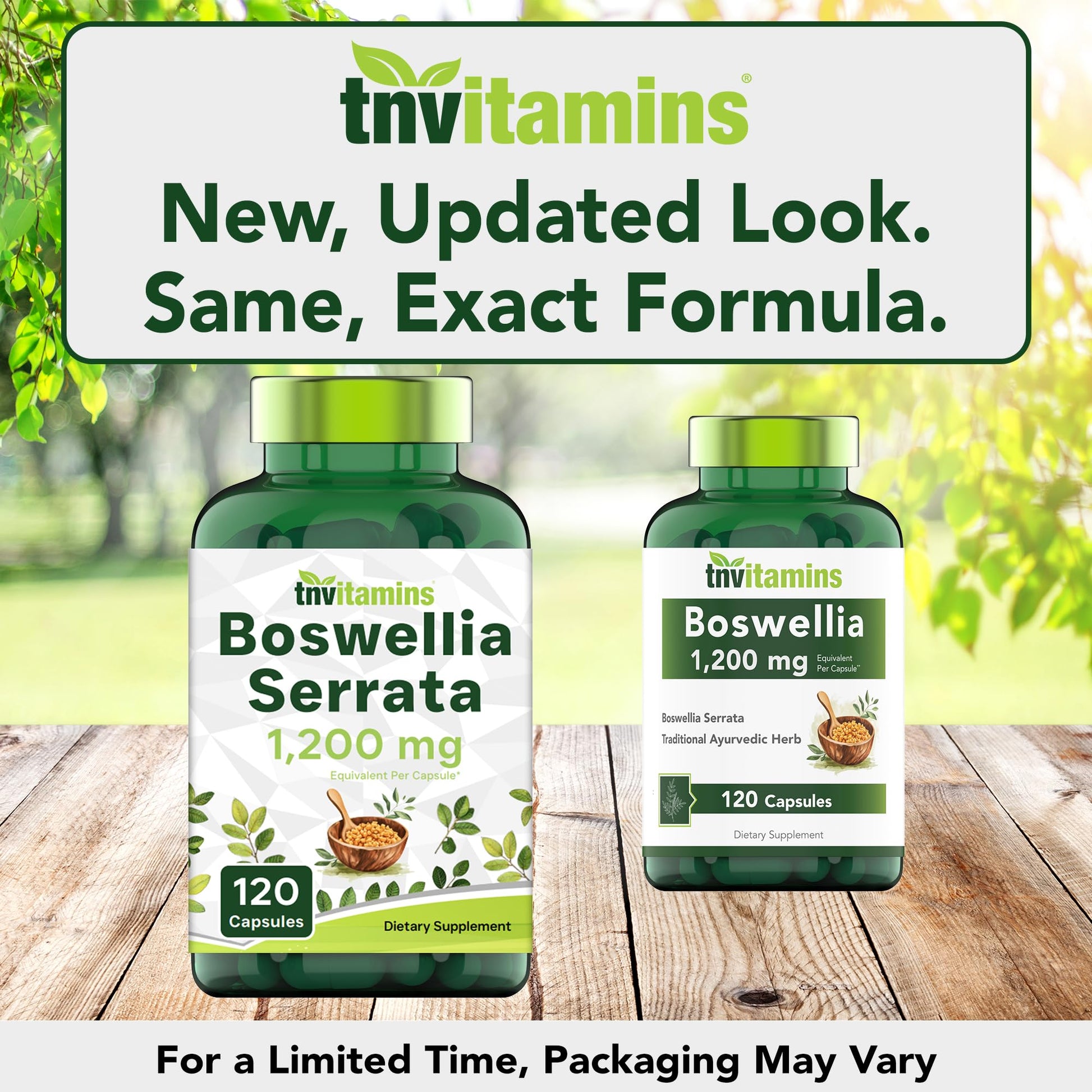 tnvitamins Boswellia Extract Capsules, 120 Count | 1,200 mg Per Capsule | 65% Boswellic Acids + 10:1 Concentrated Extract | Boswellia Serrata - dailyvitalstore