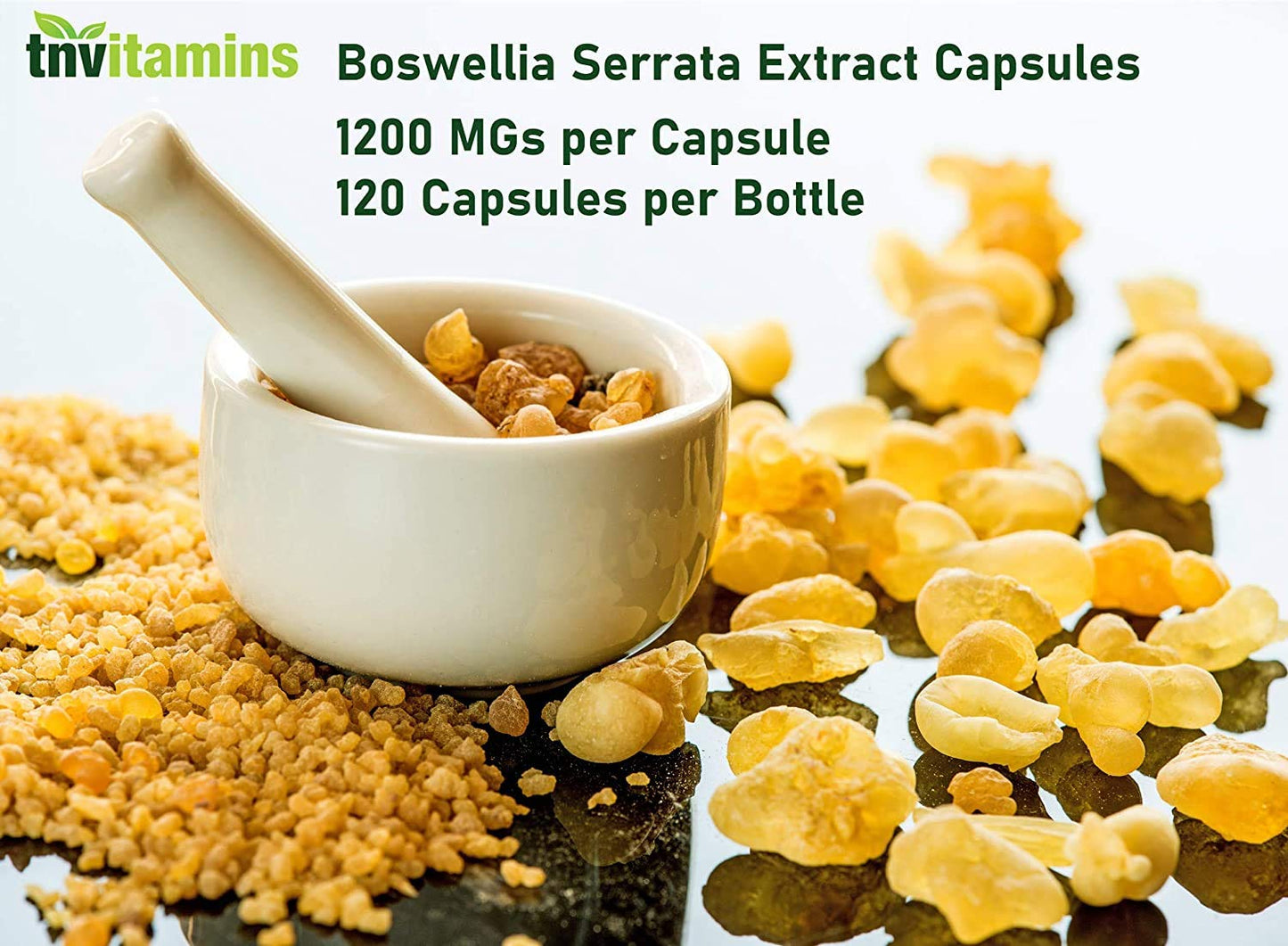 tnvitamins Boswellia Extract Capsules, 120 Count | 1,200 mg Per Capsule | 65% Boswellic Acids + 10:1 Concentrated Extract | Boswellia Serrata - dailyvitalstore