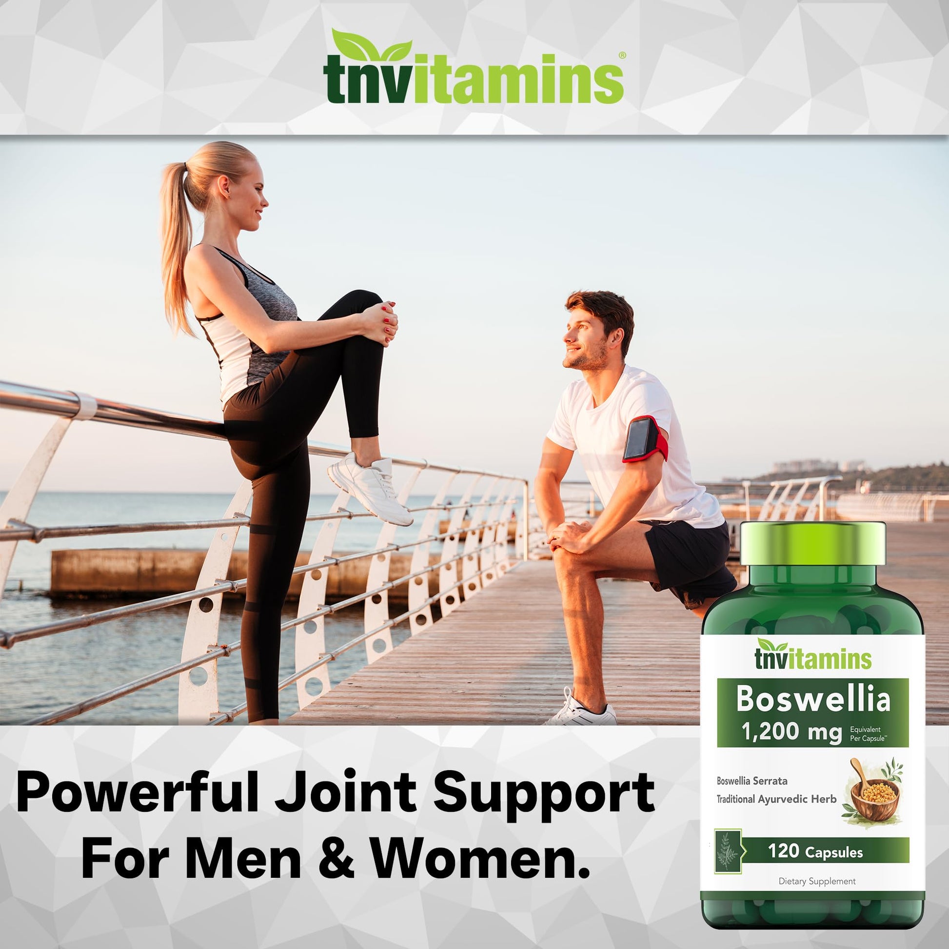 tnvitamins Boswellia Extract Capsules, 120 Count | 1,200 mg Per Capsule | 65% Boswellic Acids + 10:1 Concentrated Extract | Boswellia Serrata - dailyvitalstore