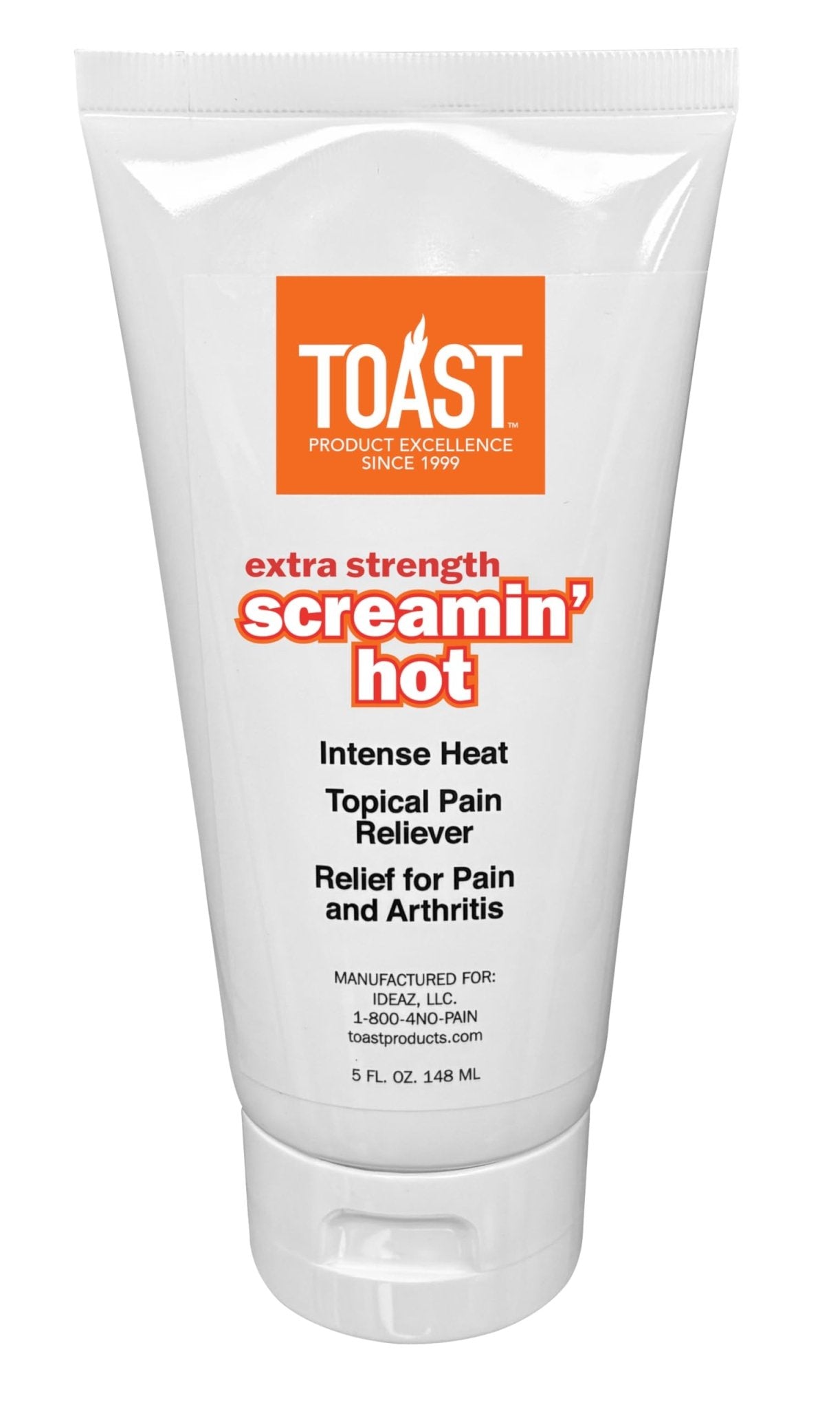 Toast Extra Strength Screamin Hot Intense Heat Topical Pain Relief Cream for Muscles and Joints - 5 Ounces - dailyvitalstore
