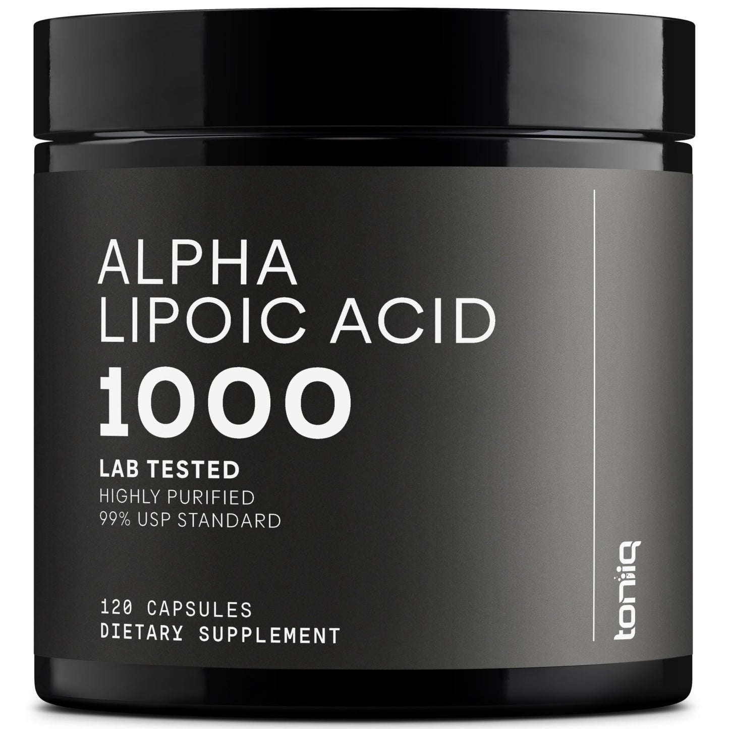 Toniiq 1000mg Ultra High Strength Alpha Lipoic Acid Capsules - Highly Purified 99%+ USP Standard - 120 Capsules ALA Supplement - dailyvitalstore