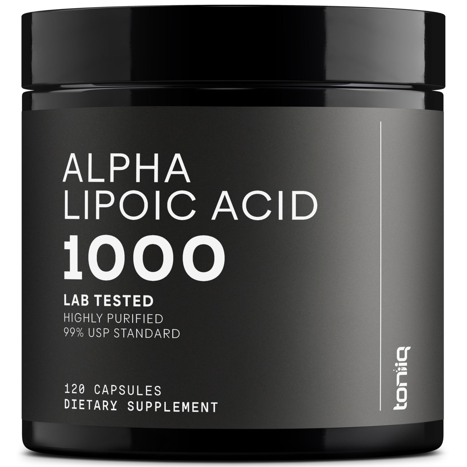 Toniiq 1000mg Ultra High Strength Alpha Lipoic Acid Capsules - Highly Purified 99%+ USP Standard - 120 Capsules ALA Supplement - dailyvitalstore