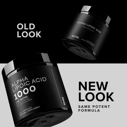Toniiq 1000mg Ultra High Strength Alpha Lipoic Acid Capsules - Highly Purified 99%+ USP Standard - 120 Capsules ALA Supplement - dailyvitalstore