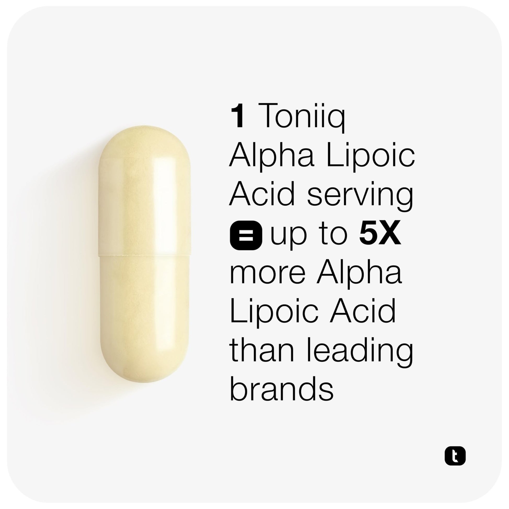 Toniiq 1000mg Ultra High Strength Alpha Lipoic Acid Capsules - Highly Purified 99%+ USP Standard - 120 Capsules ALA Supplement - dailyvitalstore