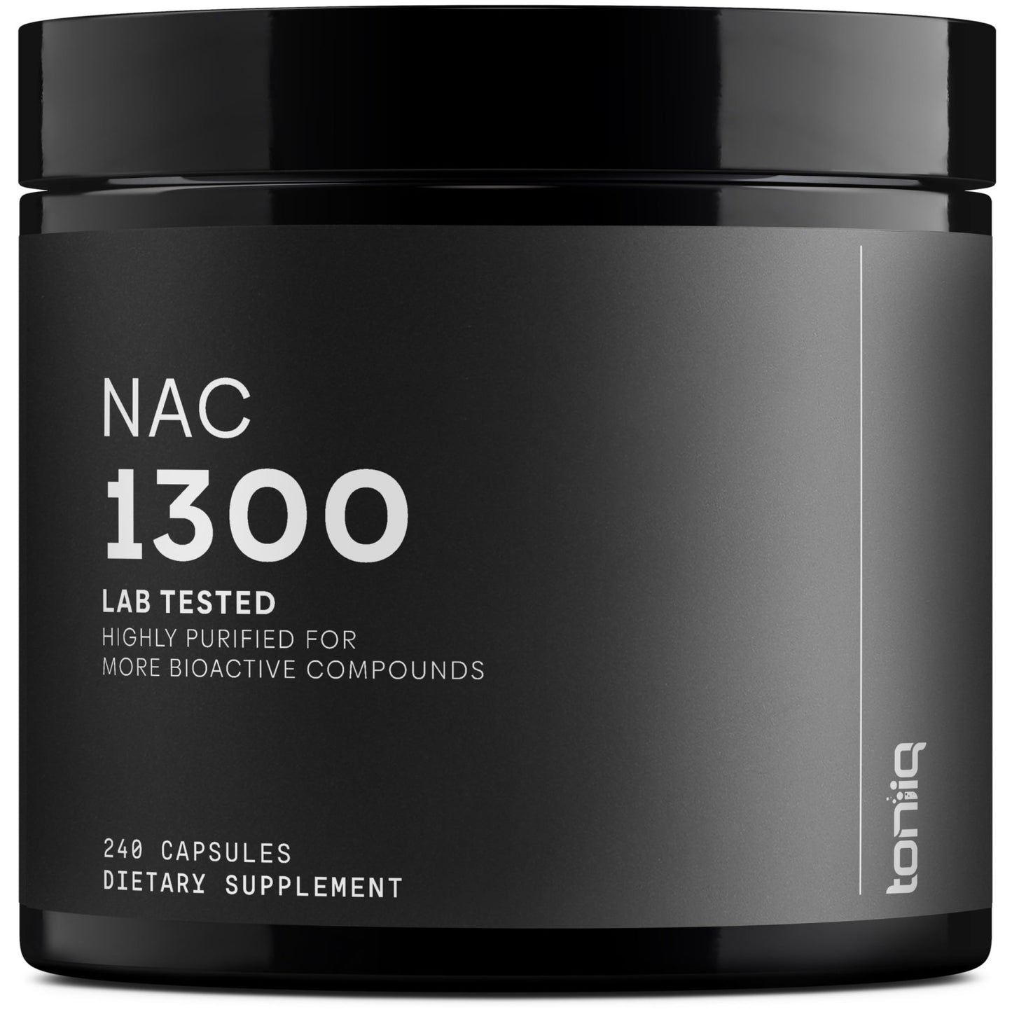Toniiq 1300mg NAC - 4 Month Supply - Min. 98%+ Tested Purity - Ultra High Strength Bioavailable NAC Cysteine Supplement - 240 Vegetarian N Acetyl Cysteine - dailyvitalstore