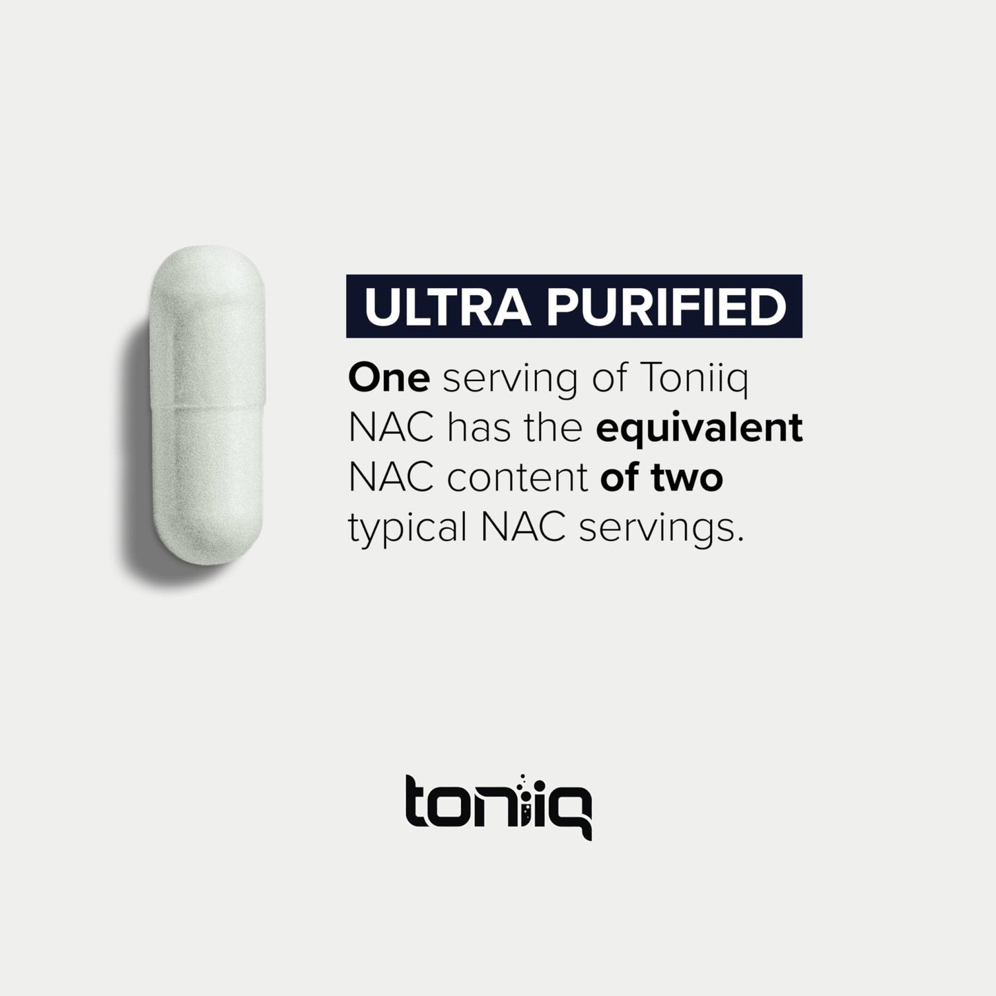 Toniiq 1300mg NAC - 4 Month Supply - Min. 98%+ Tested Purity - Ultra High Strength Bioavailable NAC Cysteine Supplement - 240 Vegetarian N Acetyl Cysteine - dailyvitalstore