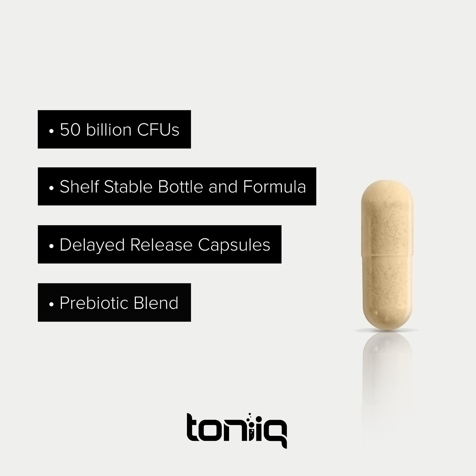 Toniiq 50 Billion CFU Lactobacillus Reuteri Probiotic 50mg per Serving - L Reuteri Probiotics - Highest CFU Count Lactobacillus Reuteri Probiotic - 60 Vegetarian Capsules - 60 Servings - dailyvitalstore