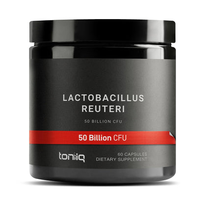 Toniiq 50 Billion CFU Lactobacillus Reuteri Probiotic 50mg per Serving - L Reuteri Probiotics - Highest CFU Count Lactobacillus Reuteri Probiotic - 60 Vegetarian Capsules - 60 Servings - dailyvitalstore
